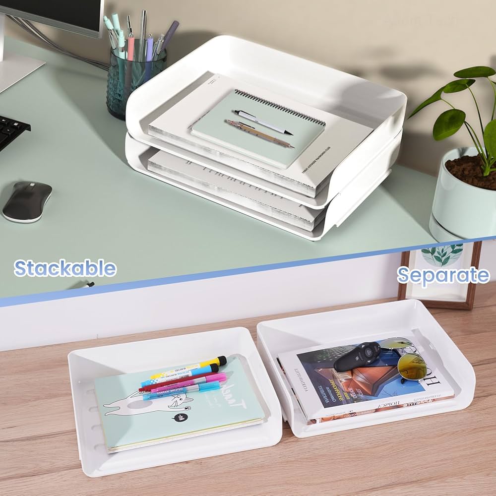 レターラック Amazon.com: Tomorotec Desk Letter Tray Set, A4 Size Clear